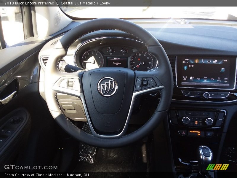 Coastal Blue Metallic / Ebony 2018 Buick Encore Preferred II