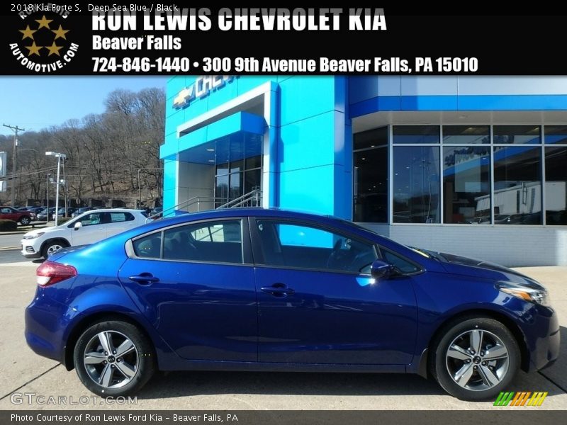 Deep Sea Blue / Black 2018 Kia Forte S