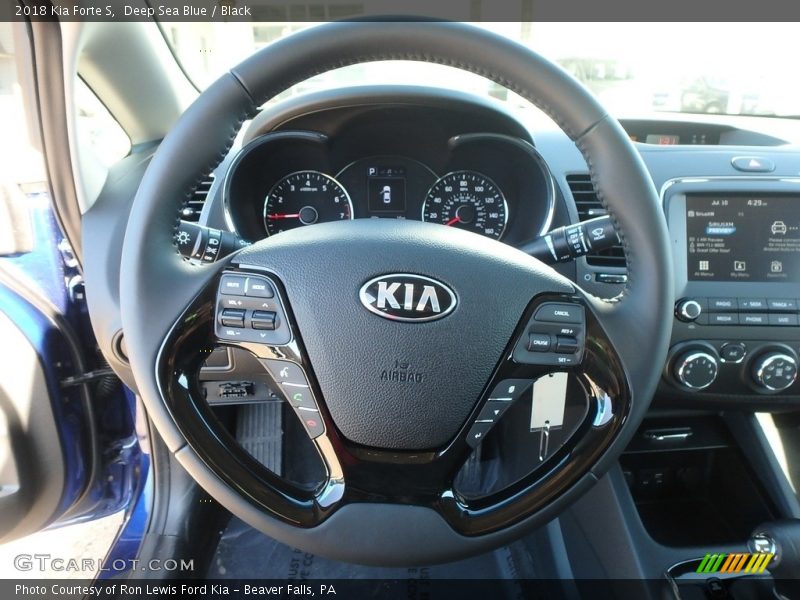 Deep Sea Blue / Black 2018 Kia Forte S