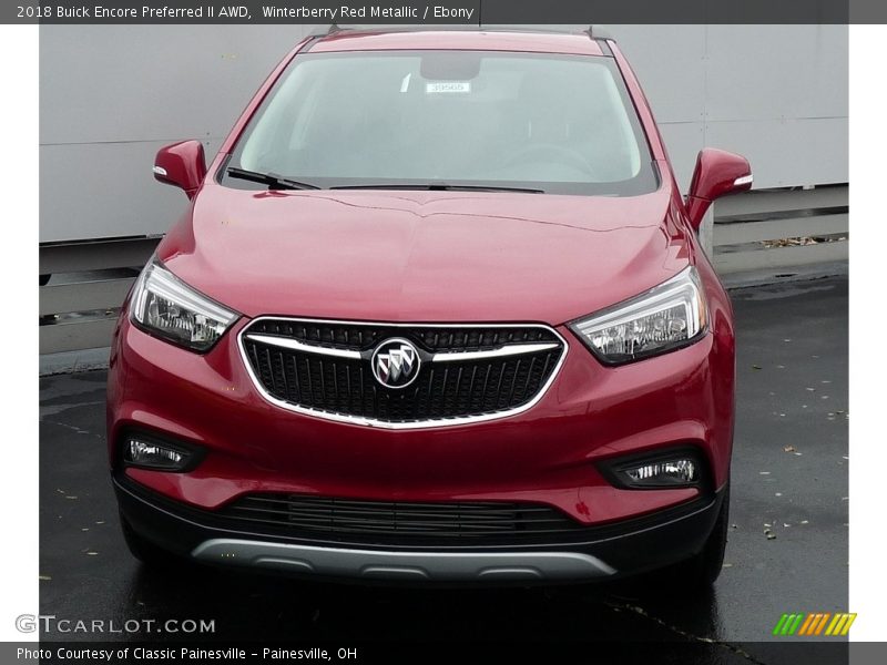 Winterberry Red Metallic / Ebony 2018 Buick Encore Preferred II AWD