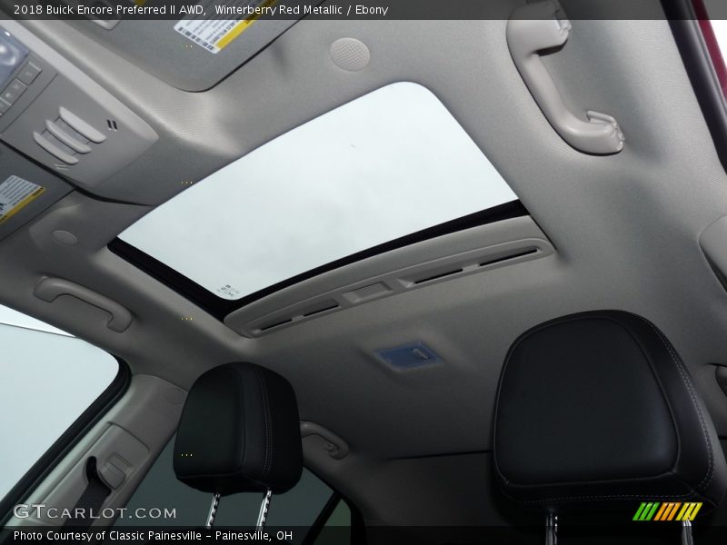 Winterberry Red Metallic / Ebony 2018 Buick Encore Preferred II AWD