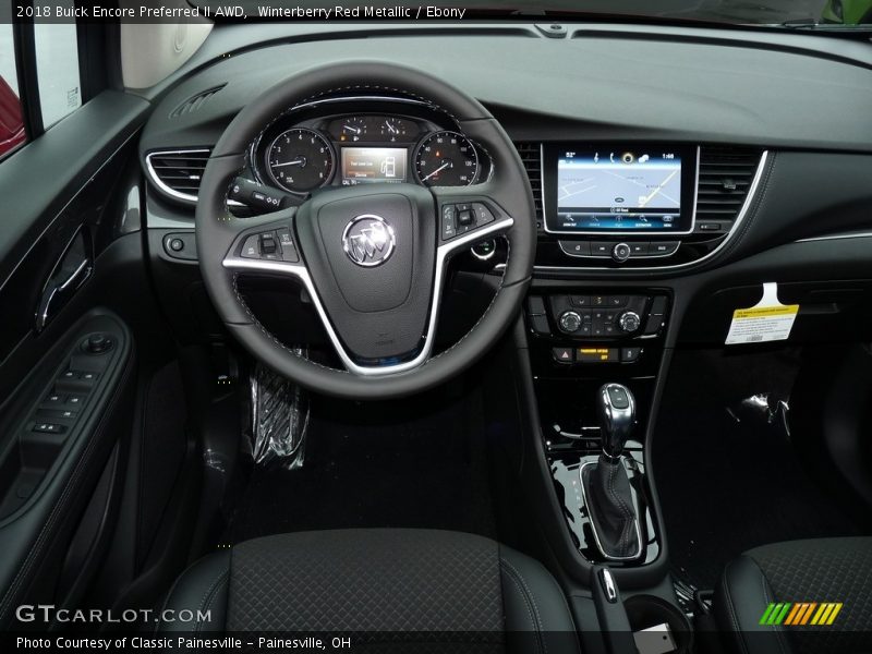 Winterberry Red Metallic / Ebony 2018 Buick Encore Preferred II AWD