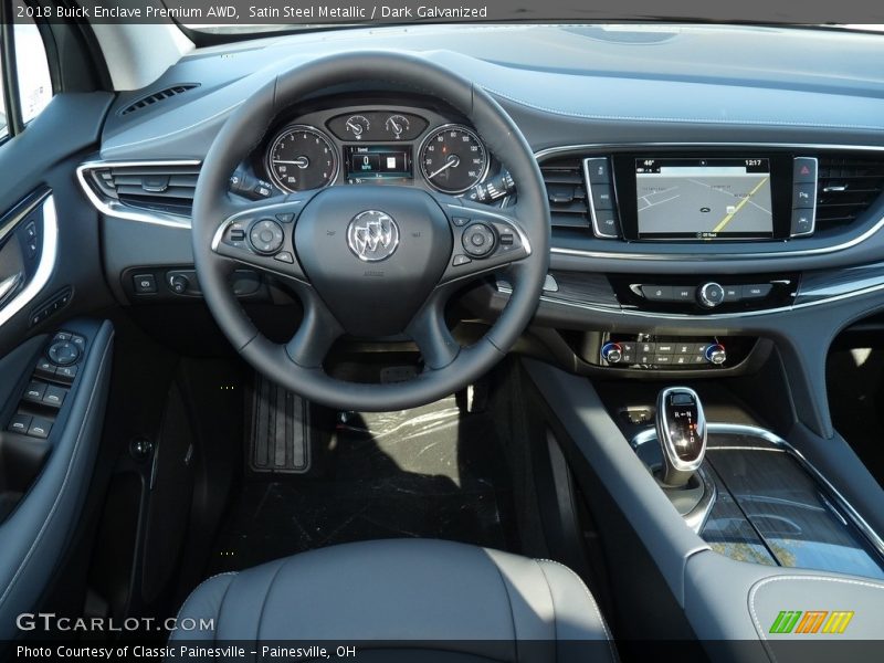 Satin Steel Metallic / Dark Galvanized 2018 Buick Enclave Premium AWD