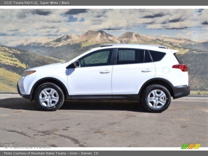 Super White / Black 2015 Toyota RAV4 LE