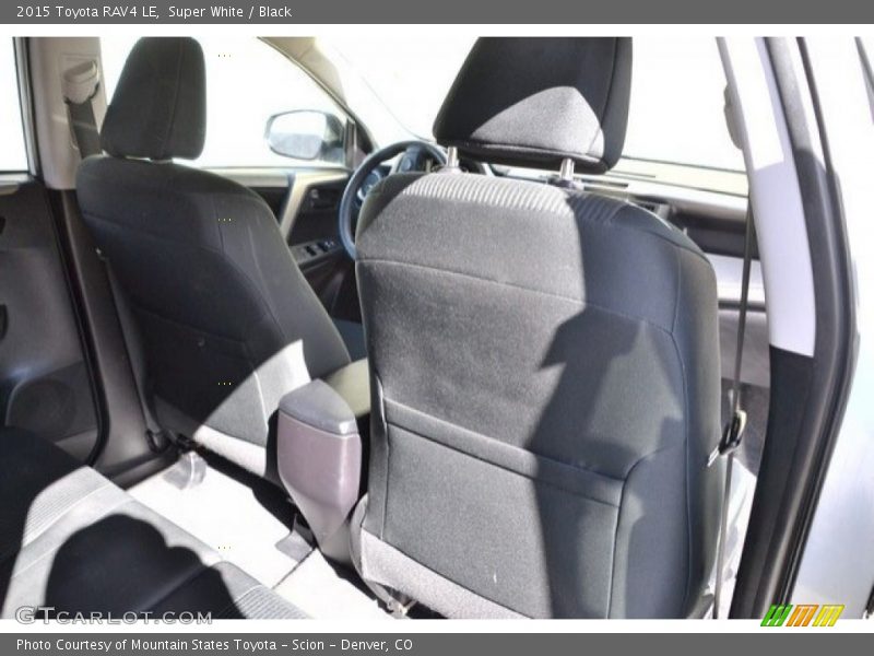 Super White / Black 2015 Toyota RAV4 LE