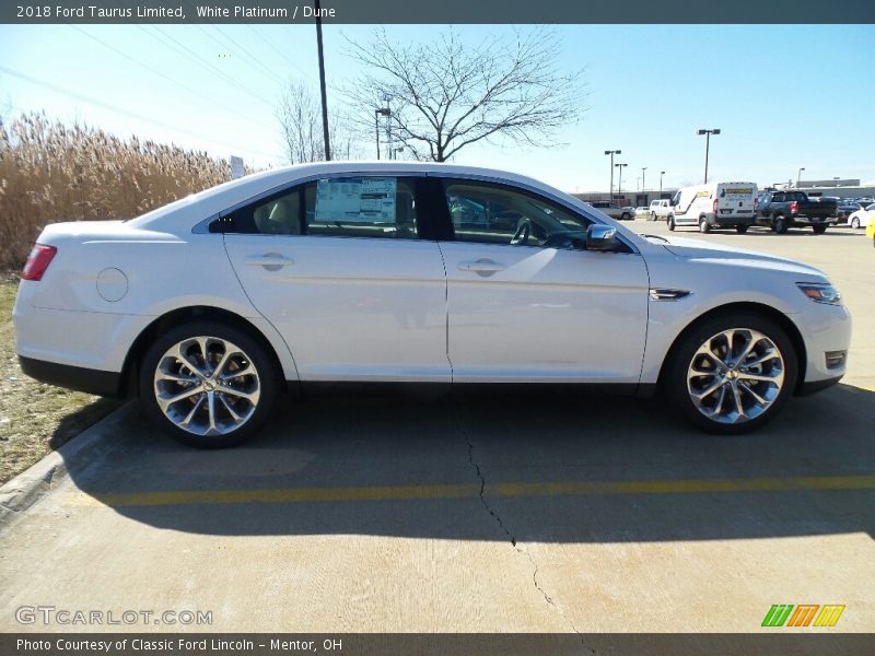White Platinum / Dune 2018 Ford Taurus Limited