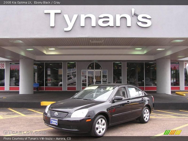 Ebony Black / Gray 2008 Kia Optima LX