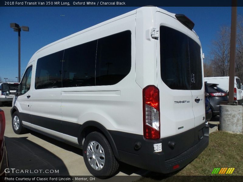 Oxford White / Charcoal Black 2018 Ford Transit Van 350 MR Long