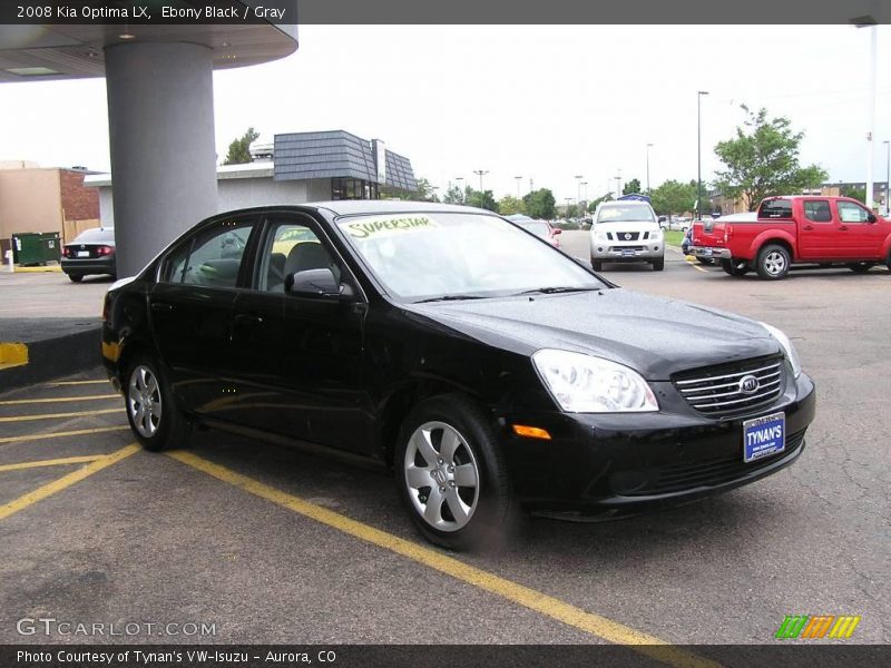 Ebony Black / Gray 2008 Kia Optima LX