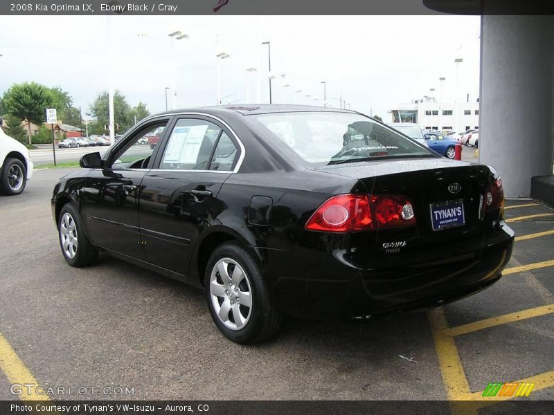 Ebony Black / Gray 2008 Kia Optima LX