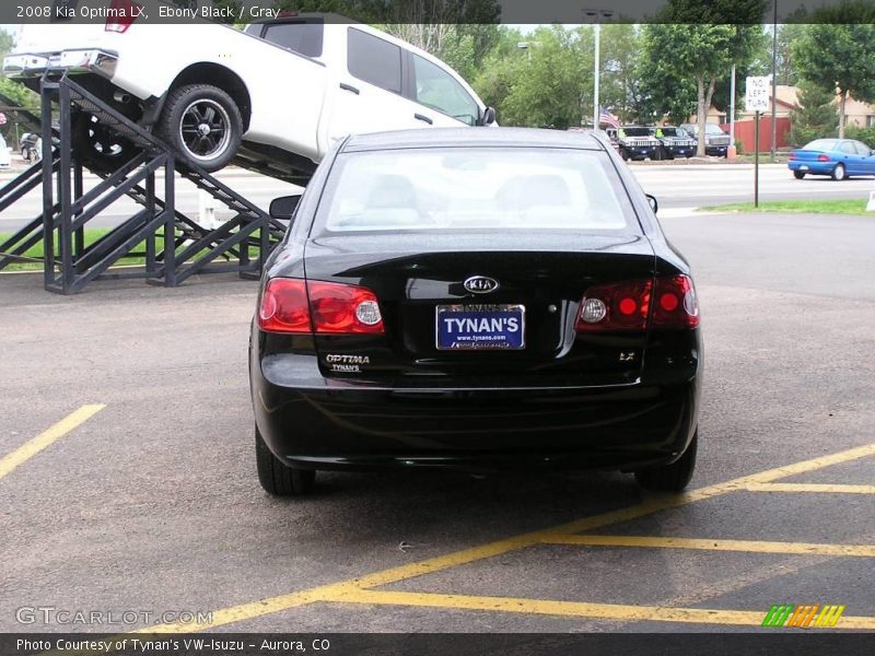 Ebony Black / Gray 2008 Kia Optima LX