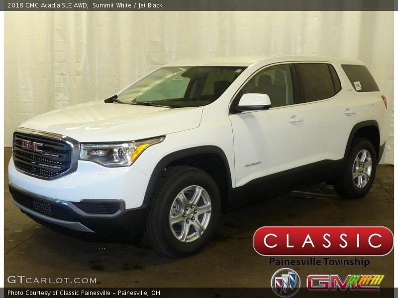Summit White / Jet Black 2018 GMC Acadia SLE AWD