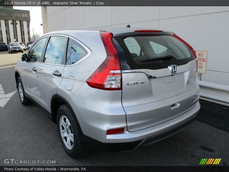 Alabaster Silver Metallic / Gray 2015 Honda CR-V LX AWD