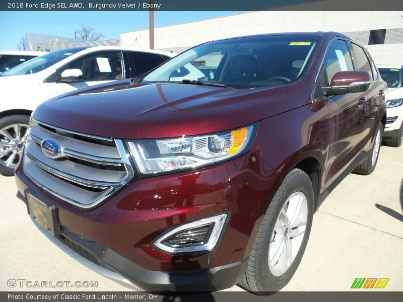 Burgundy Velvet / Ebony 2018 Ford Edge SEL AWD