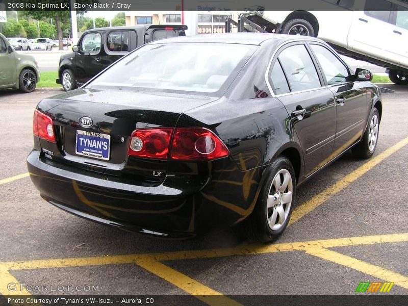 Ebony Black / Gray 2008 Kia Optima LX