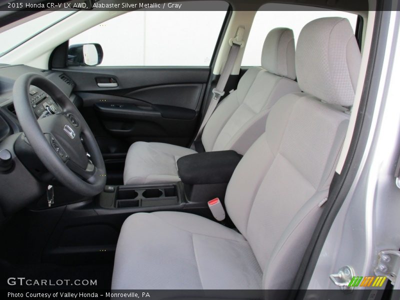 Alabaster Silver Metallic / Gray 2015 Honda CR-V LX AWD
