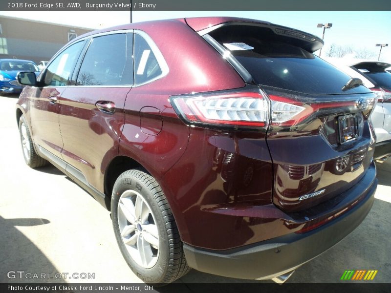 Burgundy Velvet / Ebony 2018 Ford Edge SEL AWD
