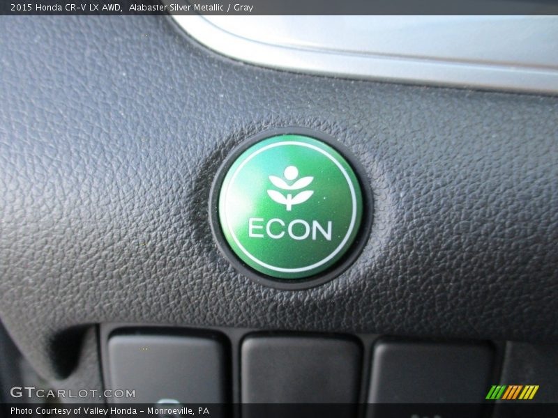 Alabaster Silver Metallic / Gray 2015 Honda CR-V LX AWD