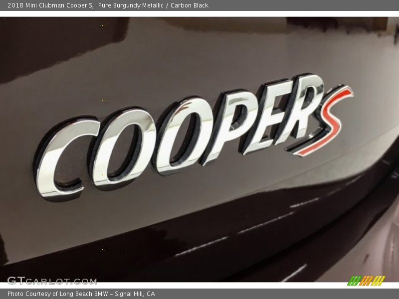 Pure Burgundy Metallic / Carbon Black 2018 Mini Clubman Cooper S