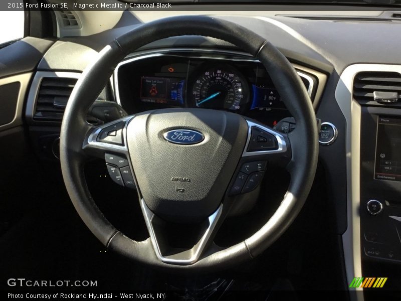 Magnetic Metallic / Charcoal Black 2015 Ford Fusion SE