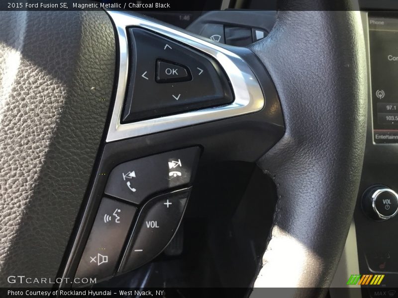 Magnetic Metallic / Charcoal Black 2015 Ford Fusion SE