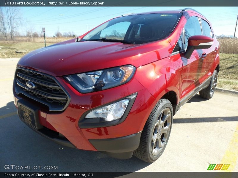Ruby Red / Ebony Black/Copper 2018 Ford EcoSport SE