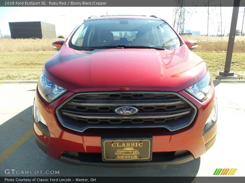 Ruby Red / Ebony Black/Copper 2018 Ford EcoSport SE