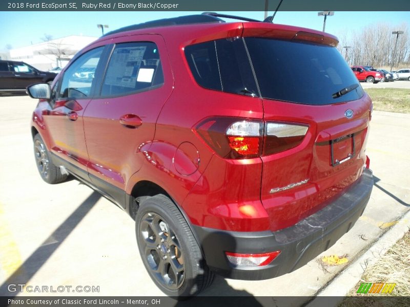 Ruby Red / Ebony Black/Copper 2018 Ford EcoSport SE