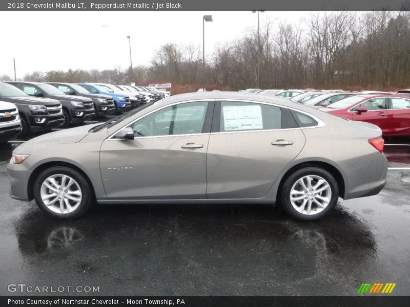 Pepperdust Metallic / Jet Black 2018 Chevrolet Malibu LT