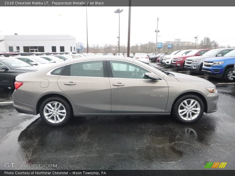 Pepperdust Metallic / Jet Black 2018 Chevrolet Malibu LT