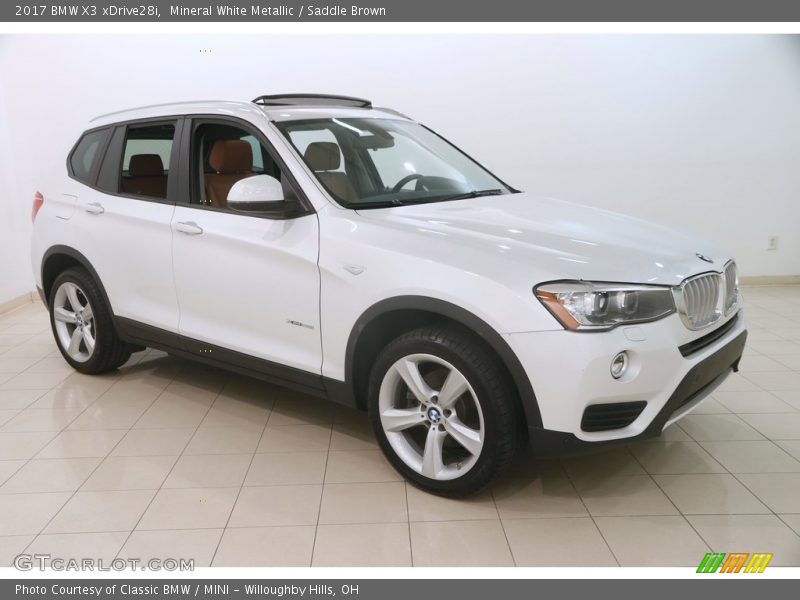 Mineral White Metallic / Saddle Brown 2017 BMW X3 xDrive28i