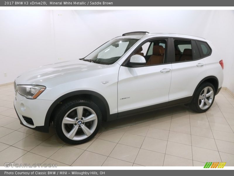 Mineral White Metallic / Saddle Brown 2017 BMW X3 xDrive28i