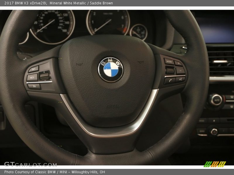 Mineral White Metallic / Saddle Brown 2017 BMW X3 xDrive28i
