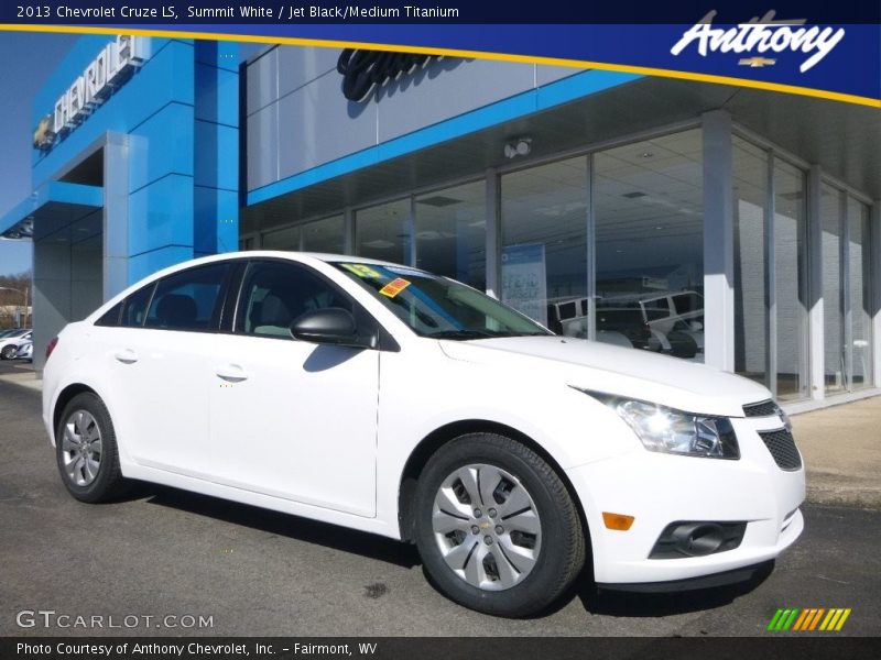 Summit White / Jet Black/Medium Titanium 2013 Chevrolet Cruze LS