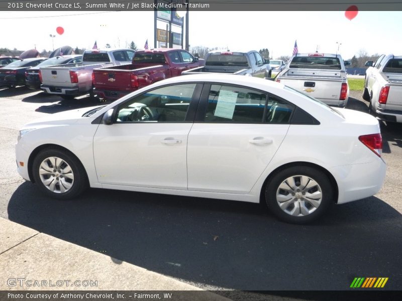 Summit White / Jet Black/Medium Titanium 2013 Chevrolet Cruze LS