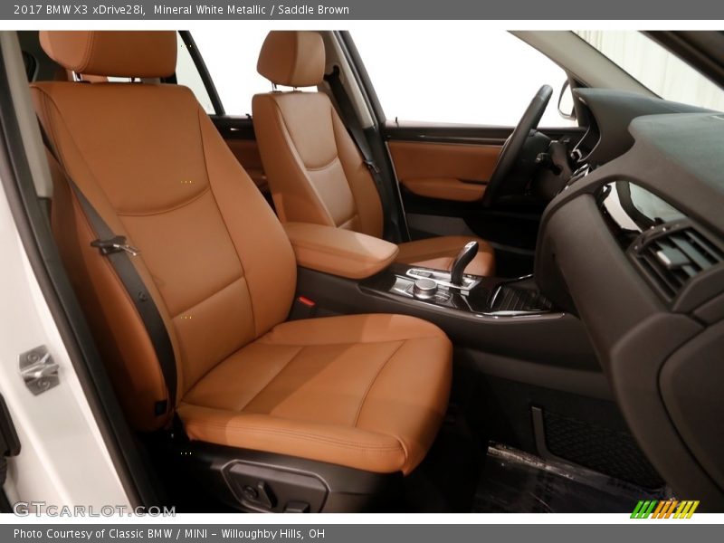 Mineral White Metallic / Saddle Brown 2017 BMW X3 xDrive28i