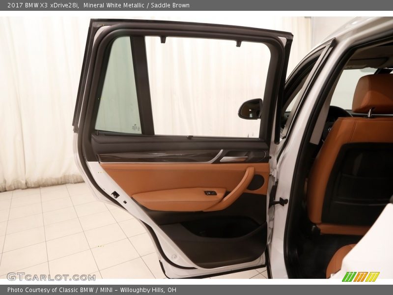 Mineral White Metallic / Saddle Brown 2017 BMW X3 xDrive28i