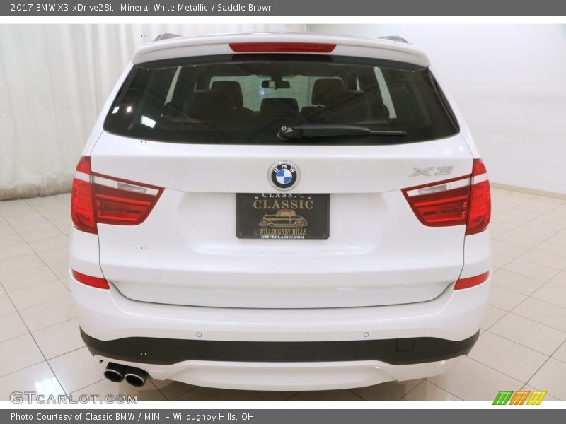 Mineral White Metallic / Saddle Brown 2017 BMW X3 xDrive28i