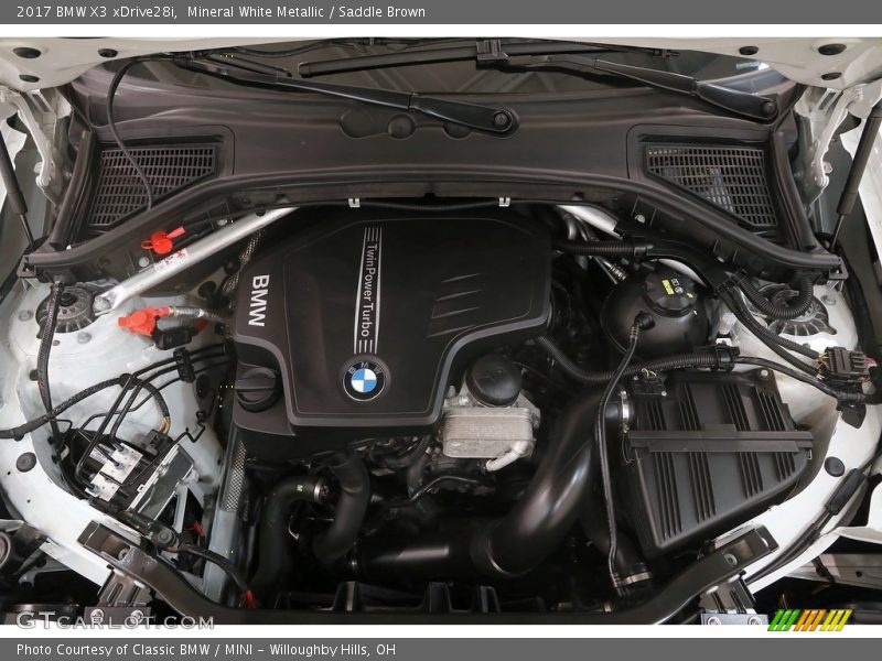 Mineral White Metallic / Saddle Brown 2017 BMW X3 xDrive28i