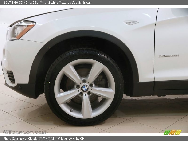 Mineral White Metallic / Saddle Brown 2017 BMW X3 xDrive28i