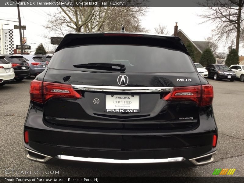 Crystal Black Pearl / Ebony 2017 Acura MDX Technology SH-AWD