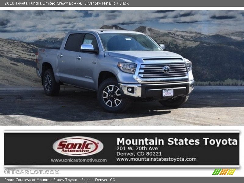 Silver Sky Metallic / Black 2018 Toyota Tundra Limited CrewMax 4x4