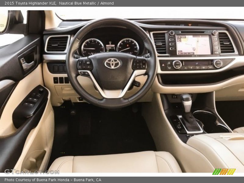 Nautical Blue Metallic / Almond 2015 Toyota Highlander XLE