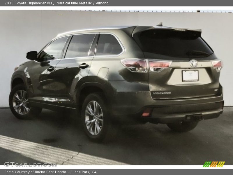 Nautical Blue Metallic / Almond 2015 Toyota Highlander XLE