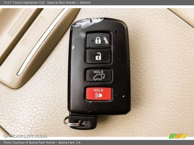 Nautical Blue Metallic / Almond 2015 Toyota Highlander XLE