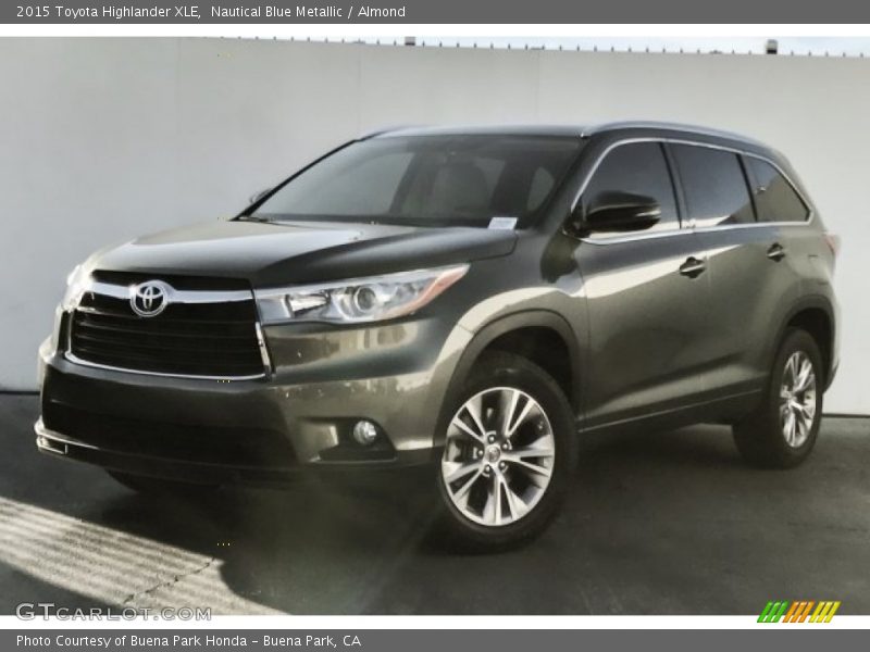 Nautical Blue Metallic / Almond 2015 Toyota Highlander XLE