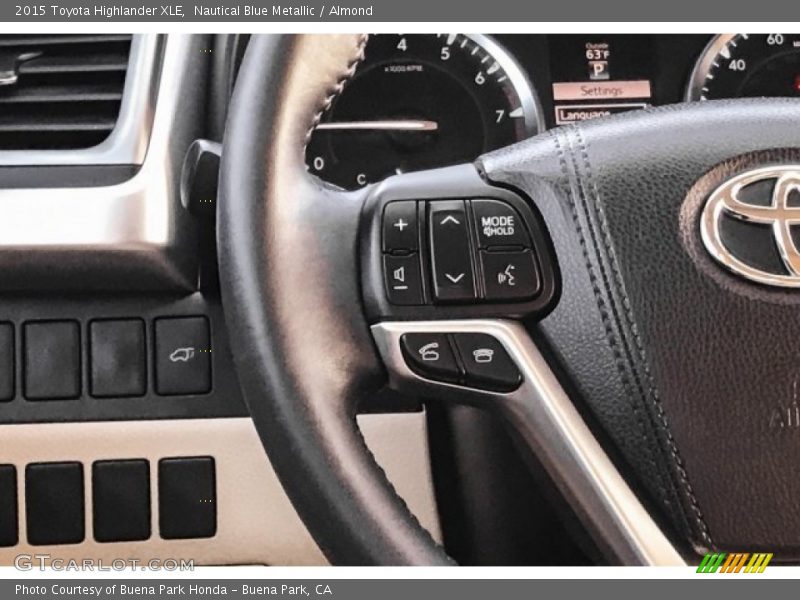 Nautical Blue Metallic / Almond 2015 Toyota Highlander XLE
