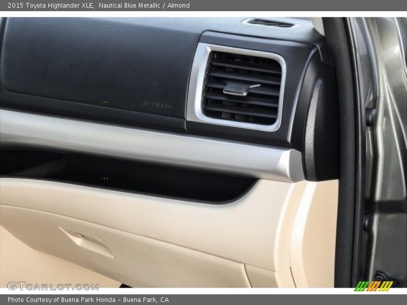 Nautical Blue Metallic / Almond 2015 Toyota Highlander XLE