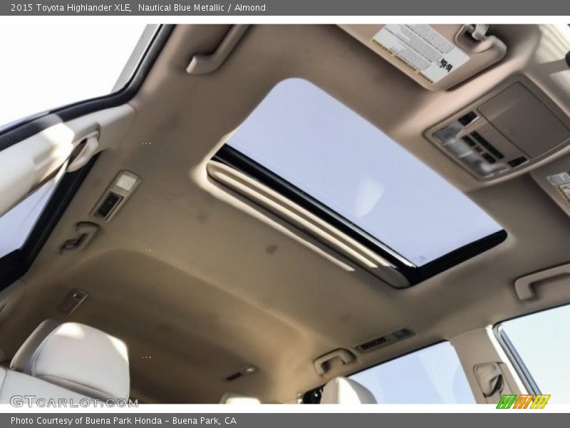 Nautical Blue Metallic / Almond 2015 Toyota Highlander XLE