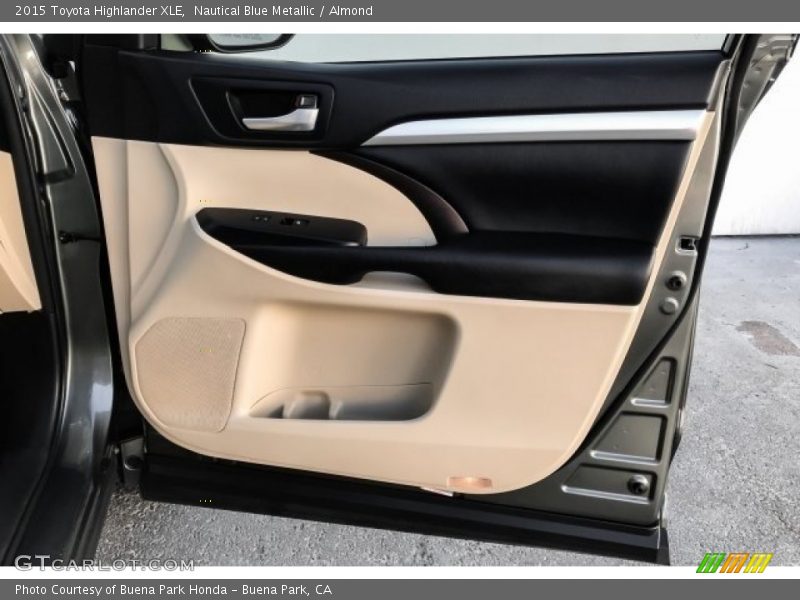Nautical Blue Metallic / Almond 2015 Toyota Highlander XLE